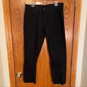 MENS LEVIS STRAIGHT LEG BLACK DENIM JEAN 33x30